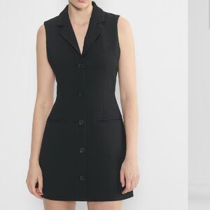 Babaton Mastermind pinstripe vest dress new